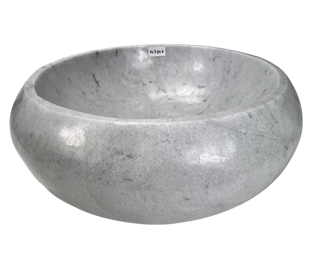 AC782N - Mármol Blanco/Grisáceo Tipo Dona - 37 x 37 x 15