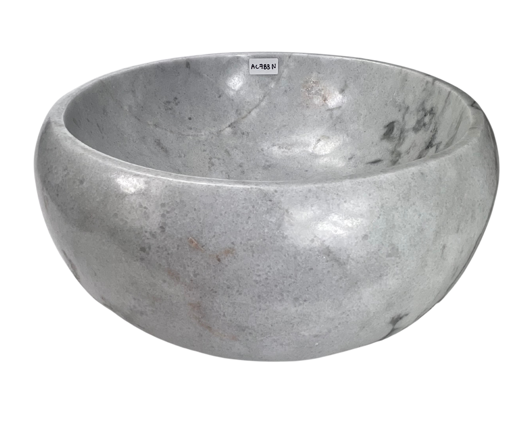 AC783N - Mármol Blanco/Grisáceo Tipo Dona - 37 x 37 x 15