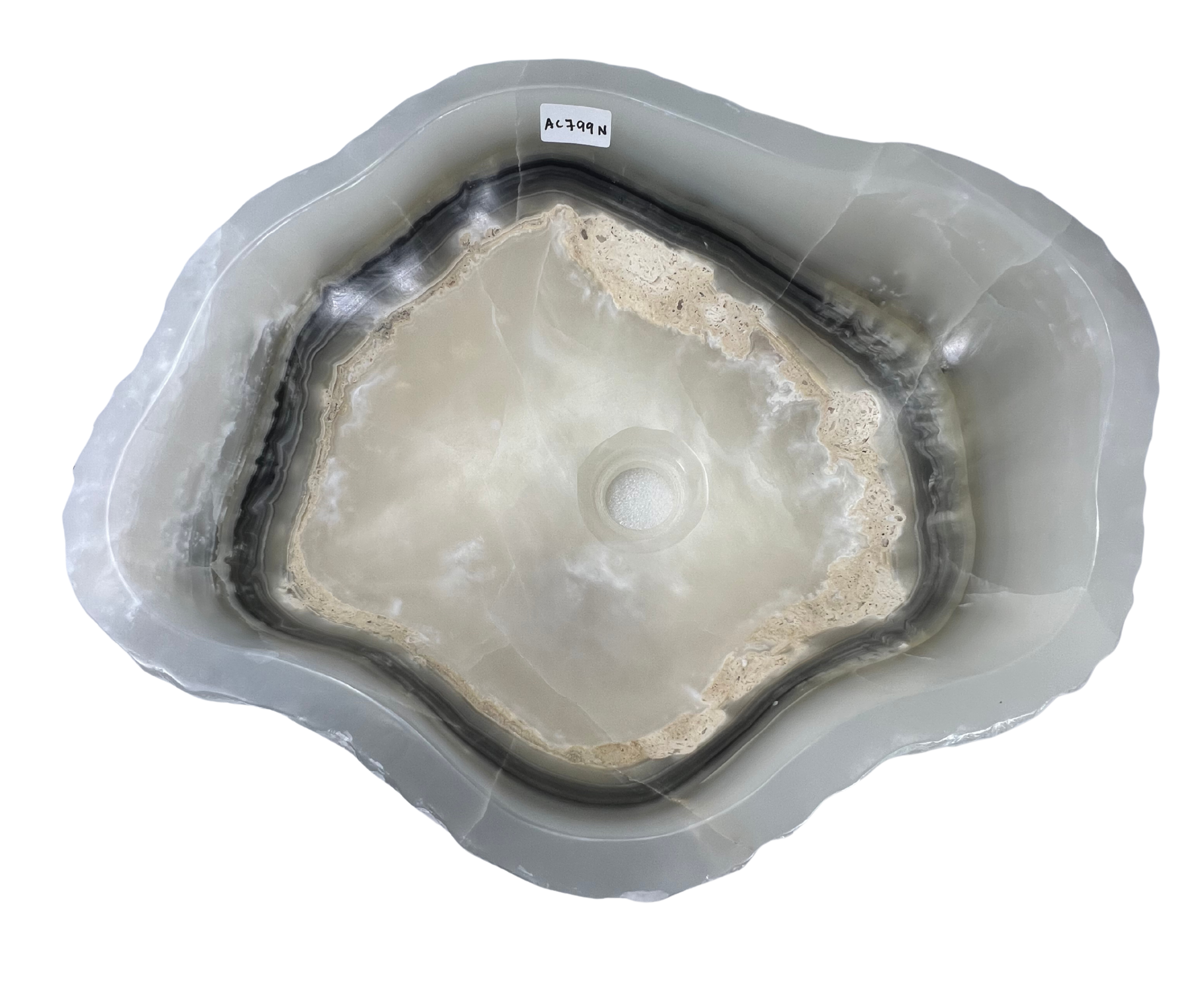 AC799N - Onix Blanco lrregular Raw - 50 x 41 x 15