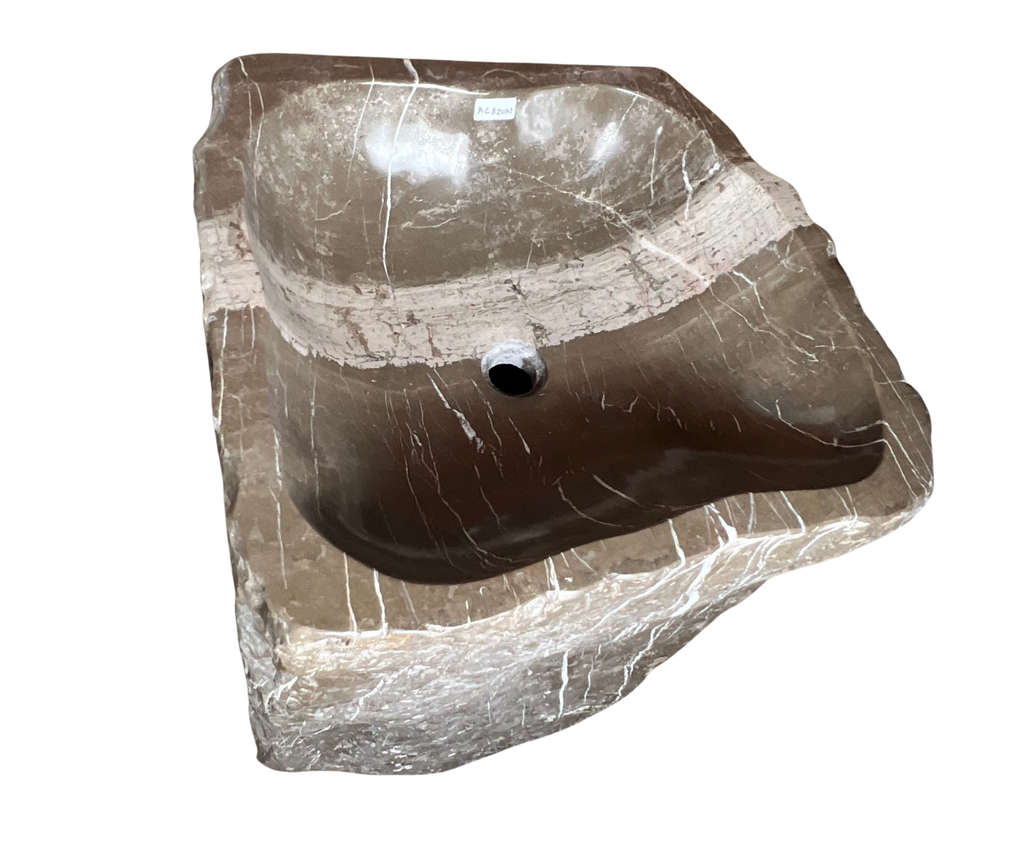 AC820N - Mármol Café Raw Pedestal - 64 x 54 x 87