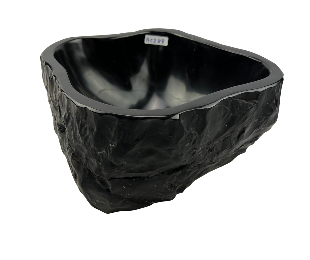AC288 - Mármol Negro Brilloso Irregular Raw Mini - 30 x 27 x 14.5