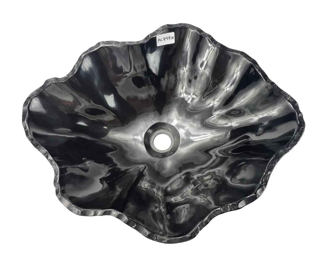 AC744N - Mármol Negro Brilloso Tipo Bowl - 49.5 x 40.5 x 15