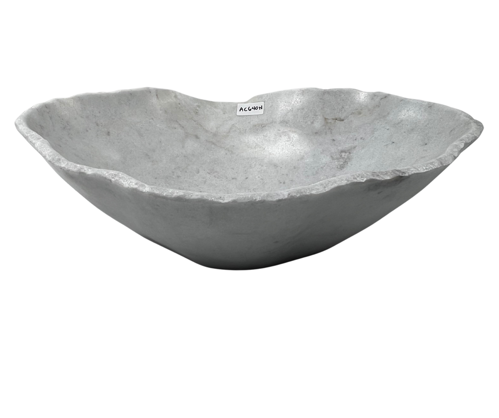 AC640N - Marmol Blanco/Grisaceo Tipo Bowl - 50 x 37 x 13.5