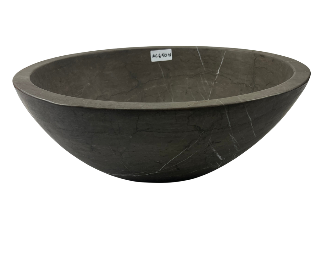 AC650N - Mármol Café Grisáseo Circular Liso - 40 x 40 x 15