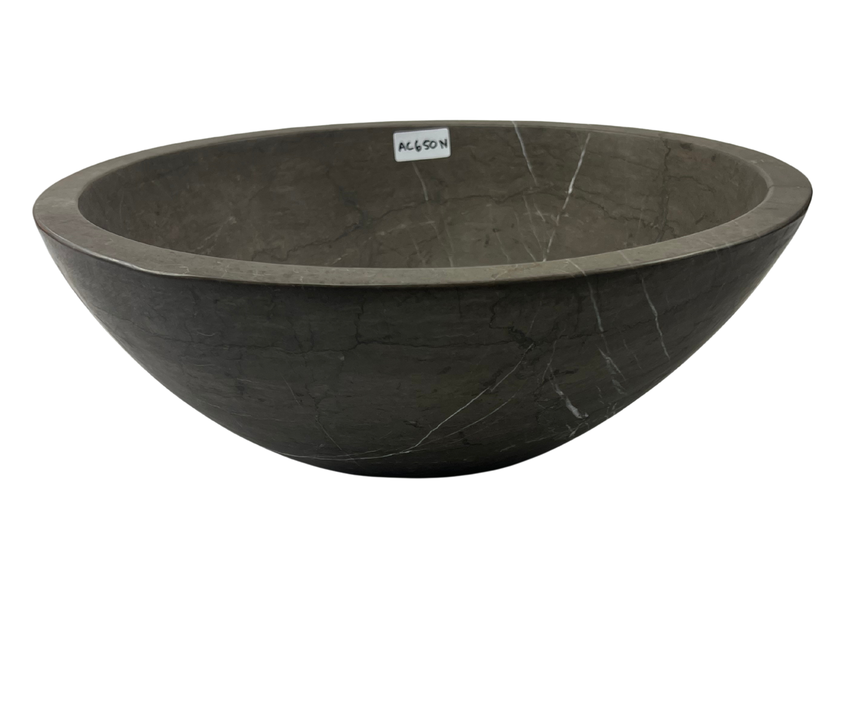 AC650N - Mármol Café Grisáseo Circular Liso - 40 x 40 x 15