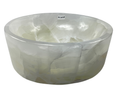 AC664N - Onix Blanco Circular Entero Brilloso Liso - 41 x 40 x 15