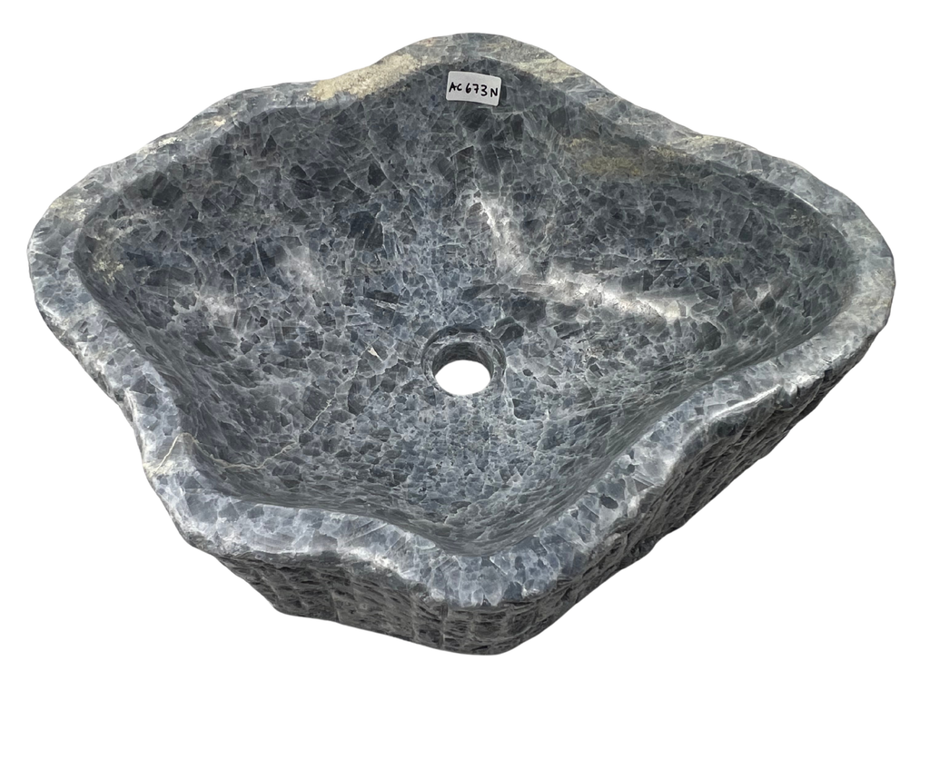 AC673N - Calcita Celeste Irregular Raw - 51 x 41 x 17