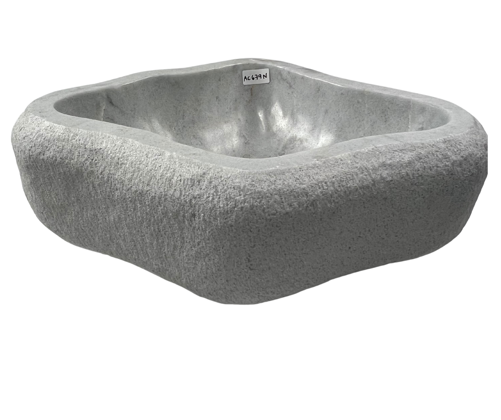 AC679N - Mármol Blanco / Grisaceo Tipo Rio - 48 x 37 x 17