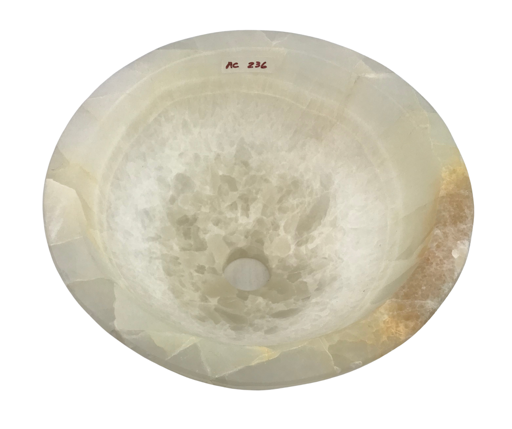 AC236 - Onix Blanco Circular Mini - 25.5 x 25.5 x 15
