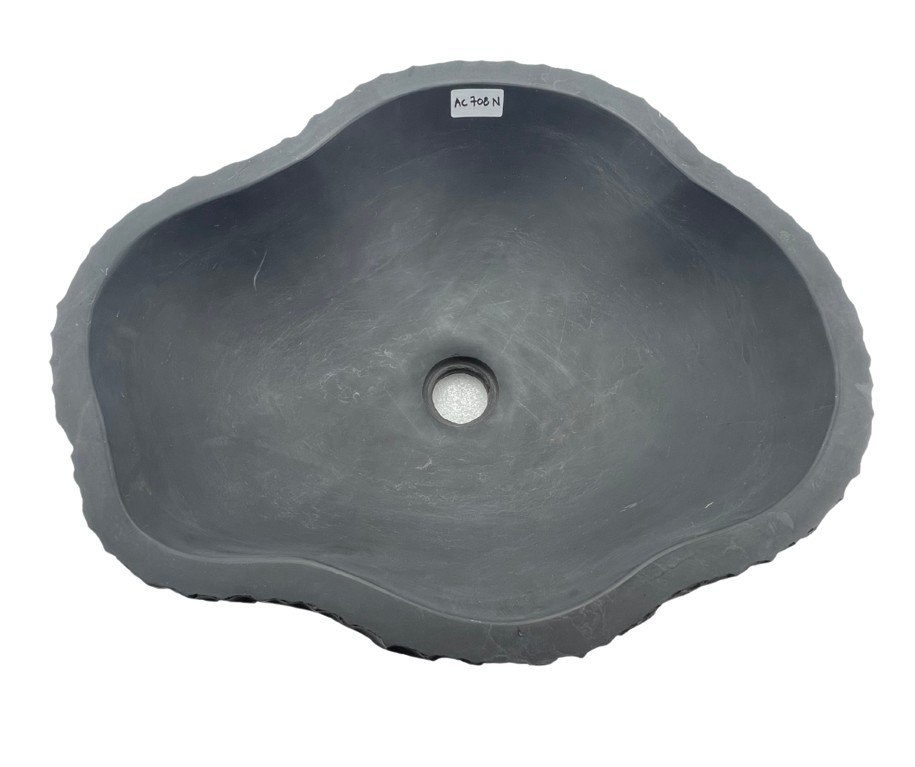 AC708N  - Mármol Negro Irregular Mate Raw - 50 x 40 x 16
