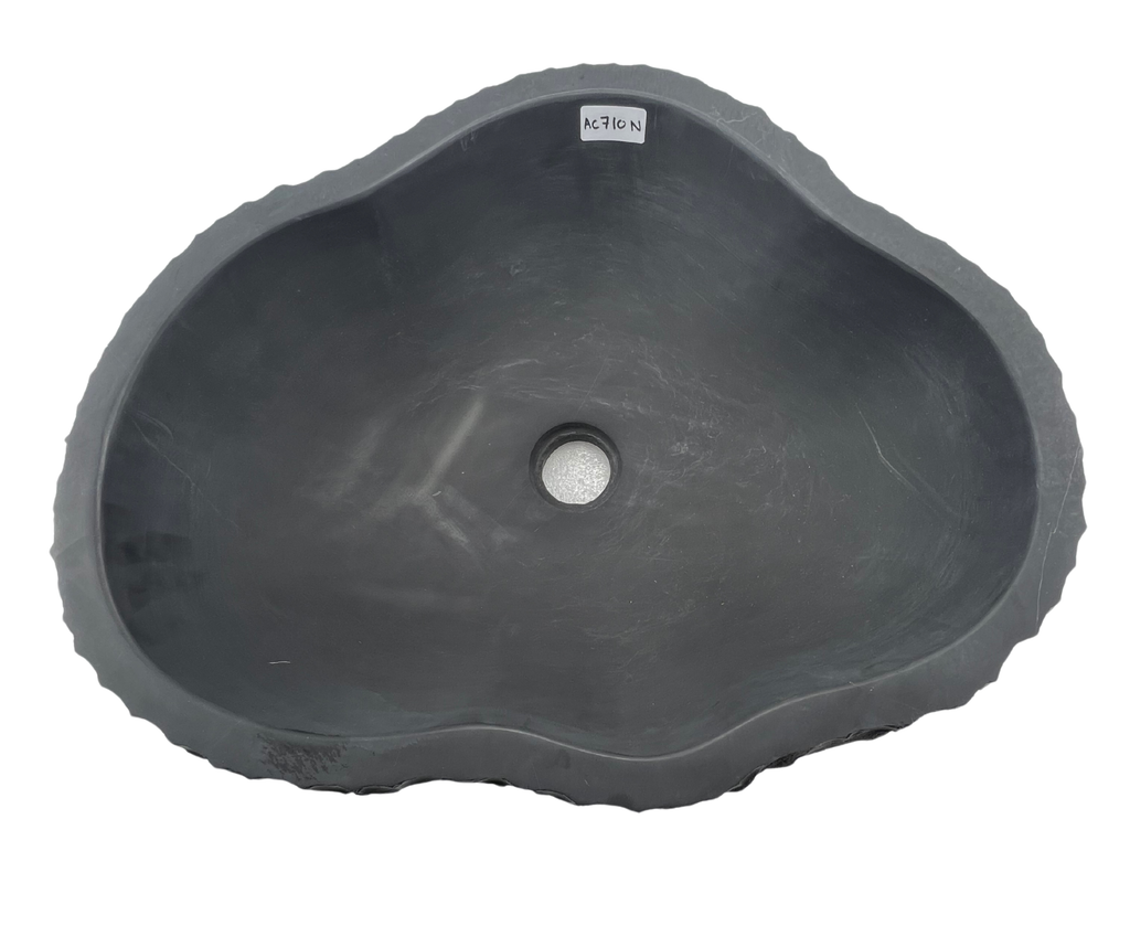 AC710N - Mármol Negro Irregular Mate Raw - 50 x 40 x 16
