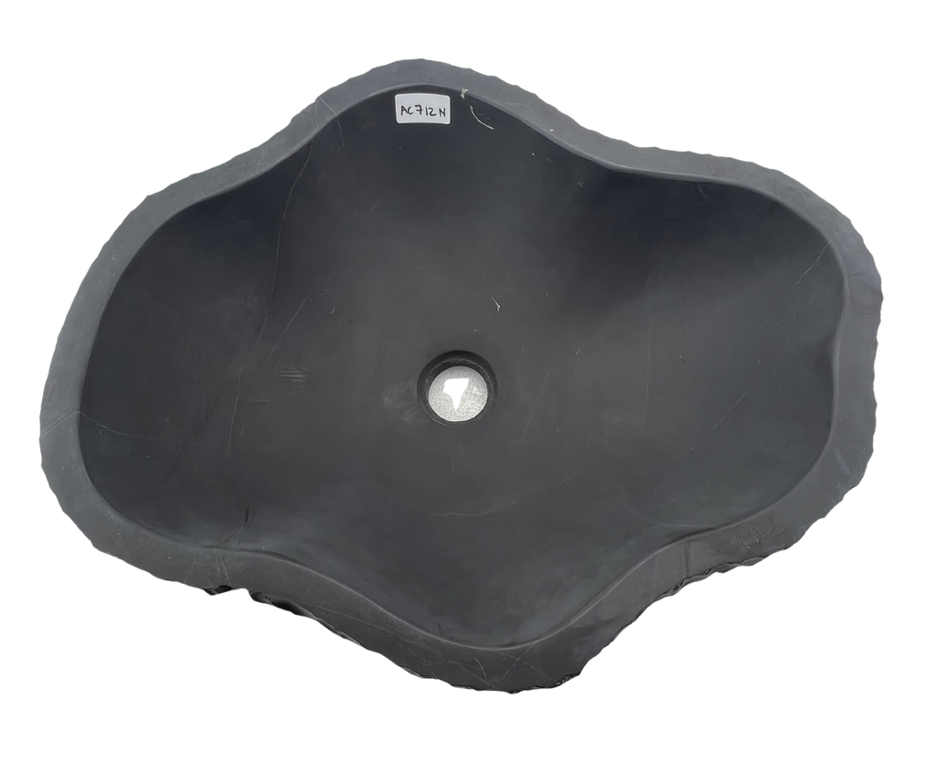 AC712N - Mármol Negro Irregular Mate Raw - 50 x 40 x 15