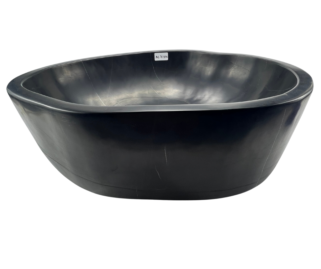 AC714N - Mármol Negro Irregular Liso Mate - 50 x 40.5 x 15