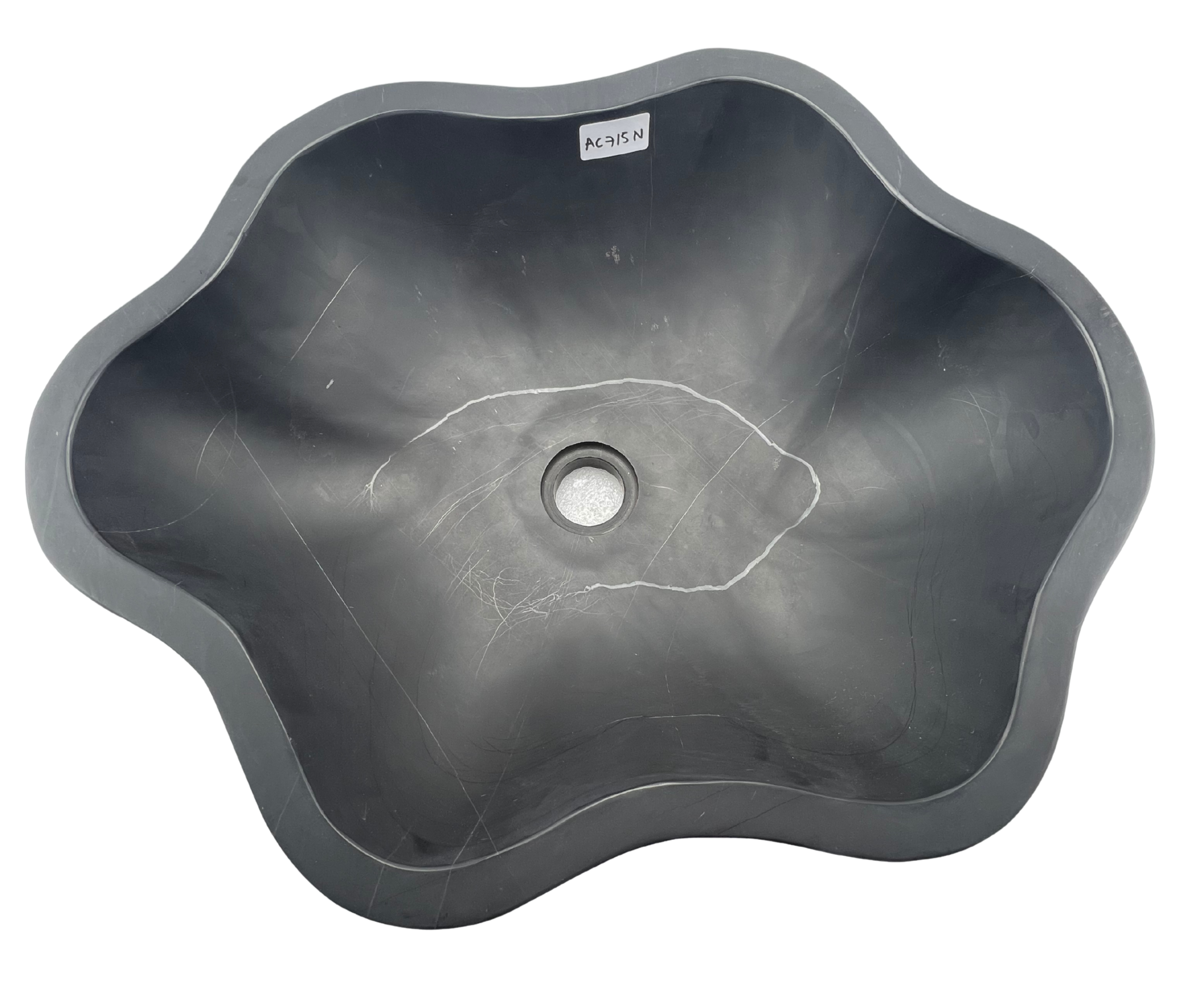 AC715N - Mármol Negro Irregular Liso Mate - 51 x 40 x 15