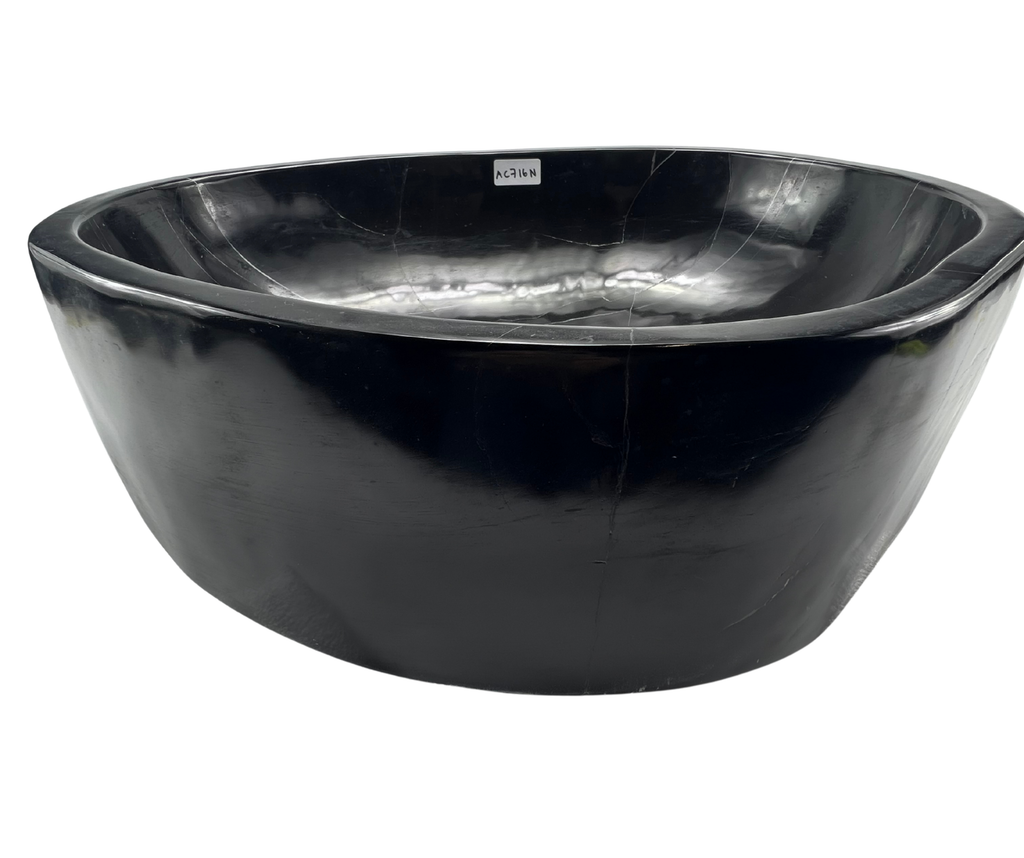 AC716N - Mármol Negro Irregular Liso Brilloso - 50.5 x 41 x 15