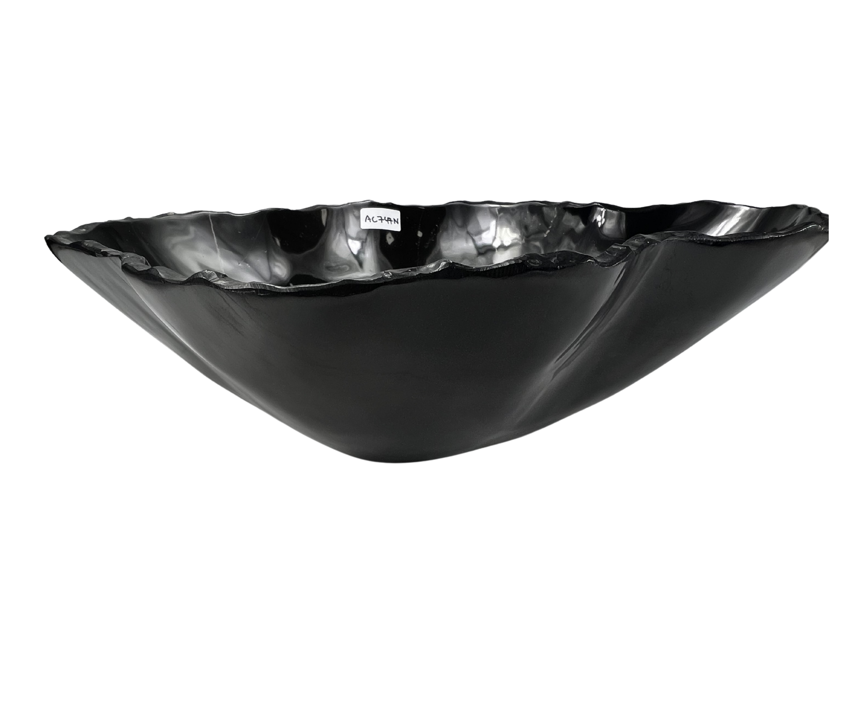 AC747N - Mármol Negro Brilloso Tipo Bowl - 50.5 x 40 x 15