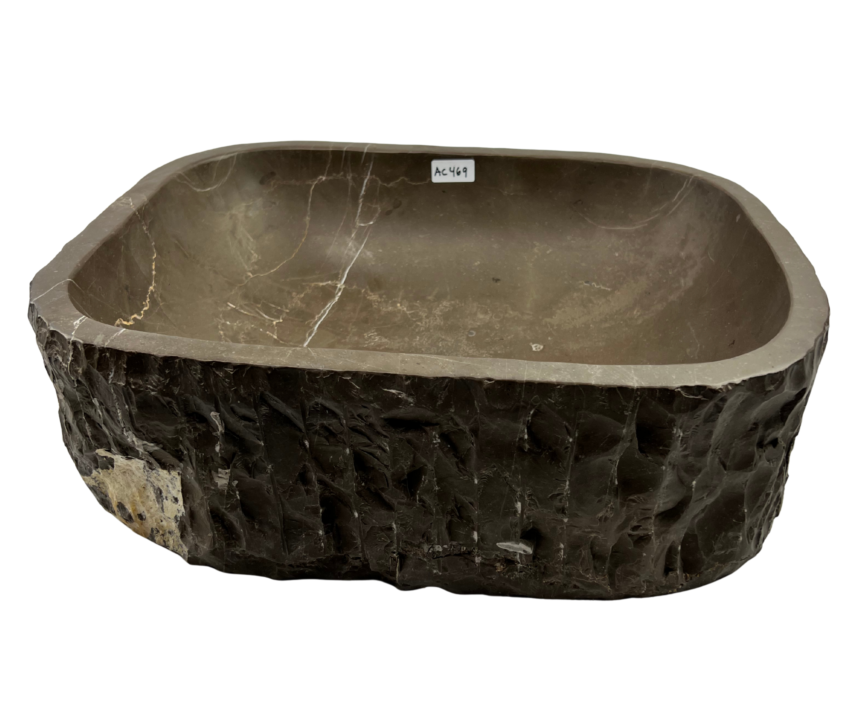 AC469 - Mármol Café Rectangular Raw - 50 x 40 x 15
