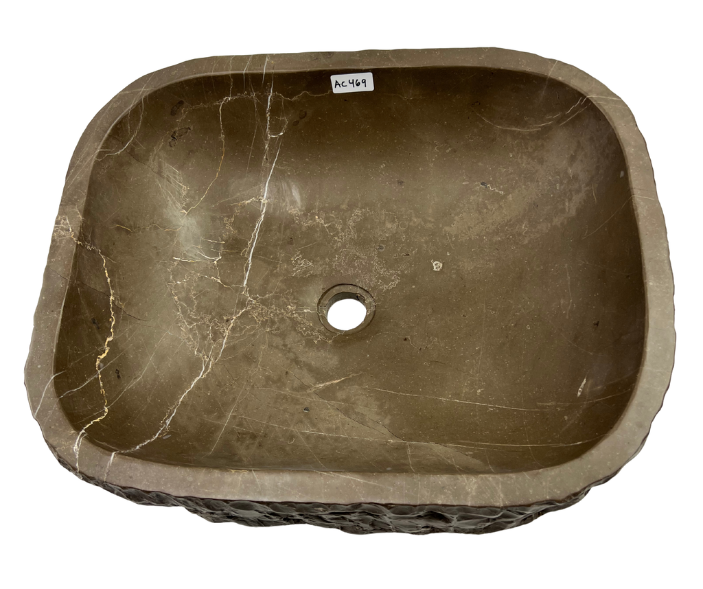 AC469 - Mármol Café Rectangular Raw - 50 x 40 x 15