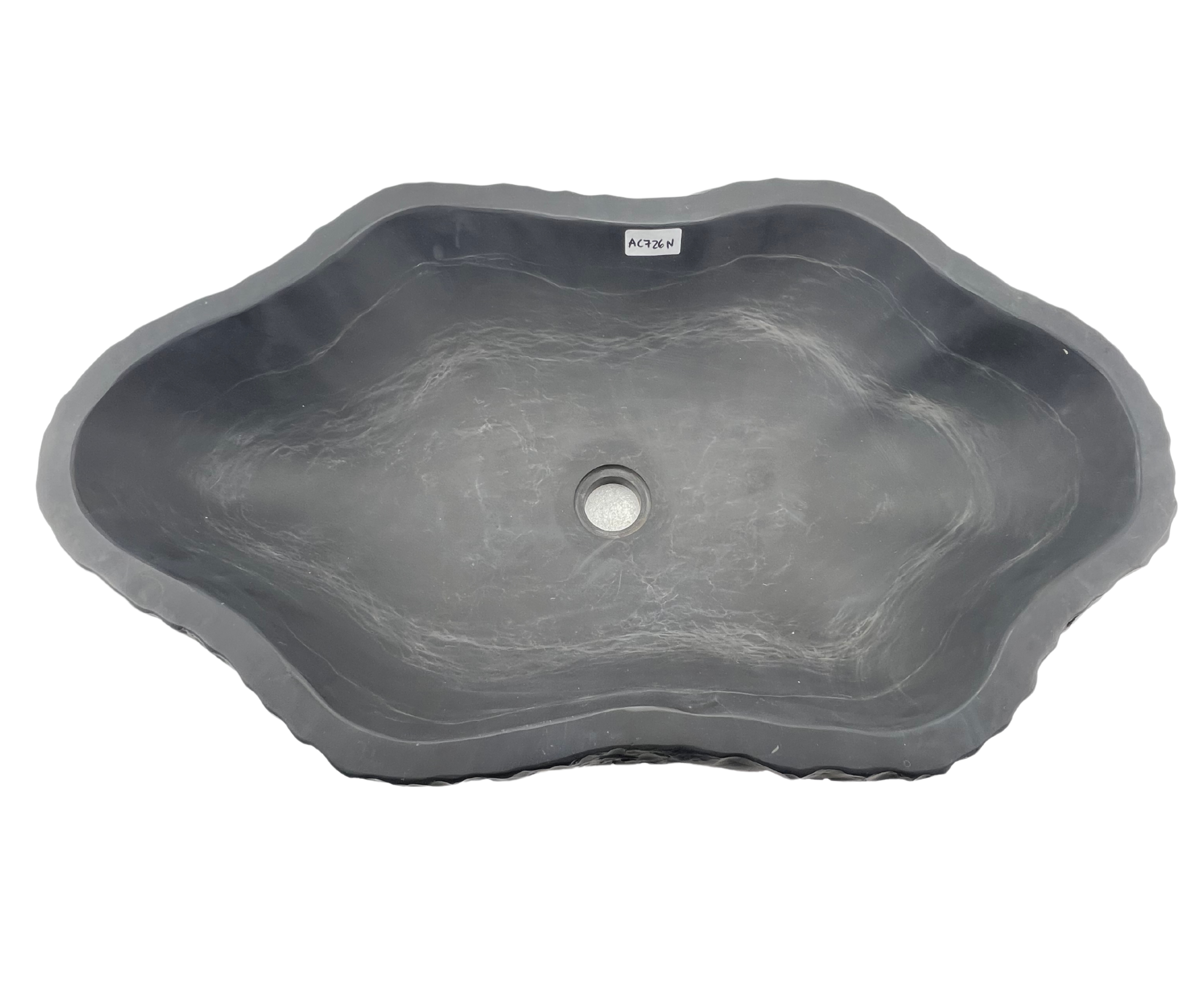 AC726N -  Mármol Negro Irregular Mate Raw - 70 x 39.5 x 15