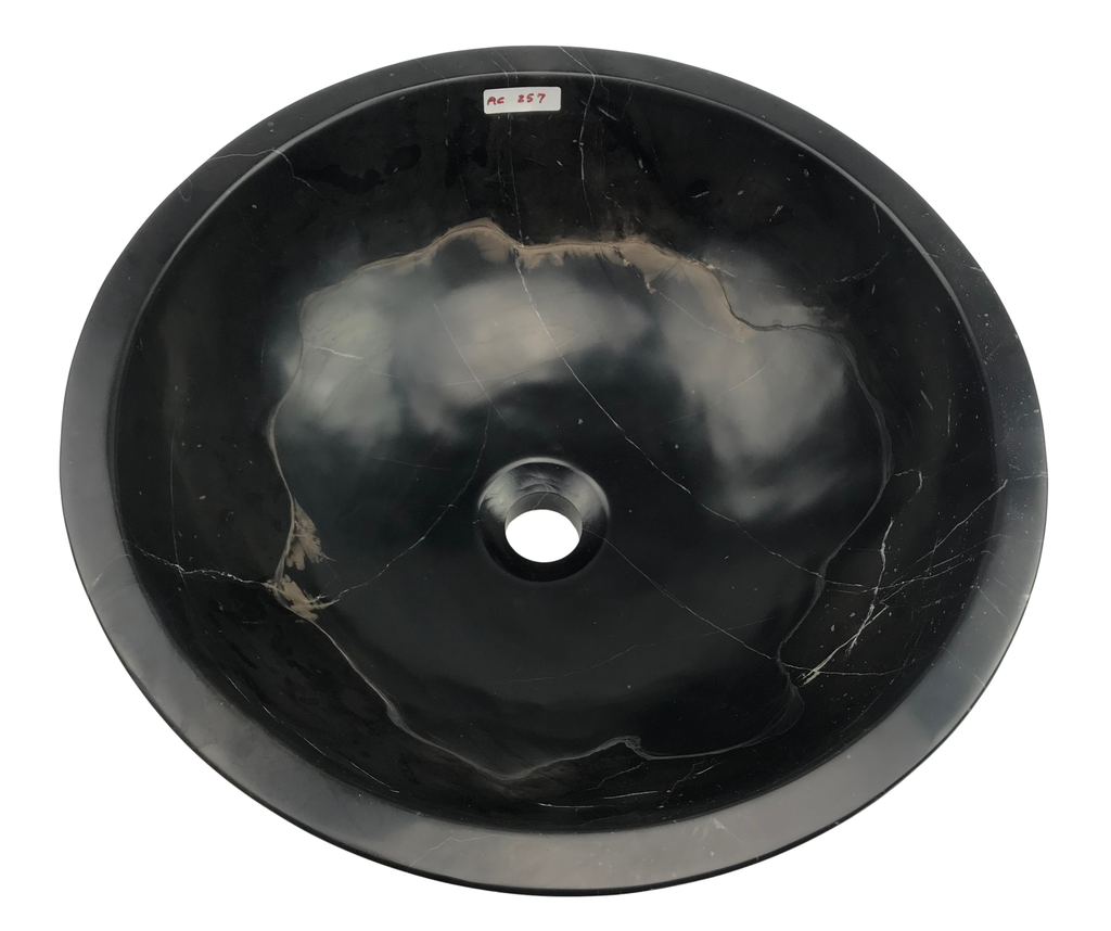 AC257 - Mármol Negro Circular - 40 x 40 x 16