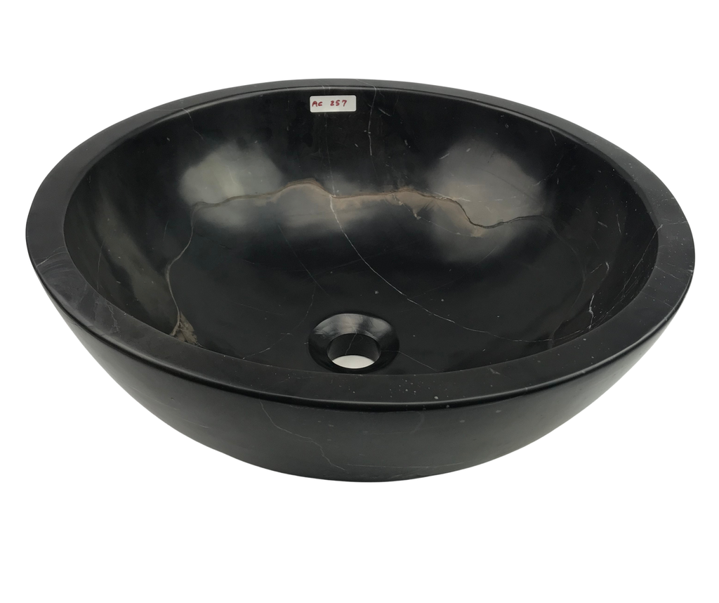 AC257 - Mármol Negro Circular - 40 x 40 x 16