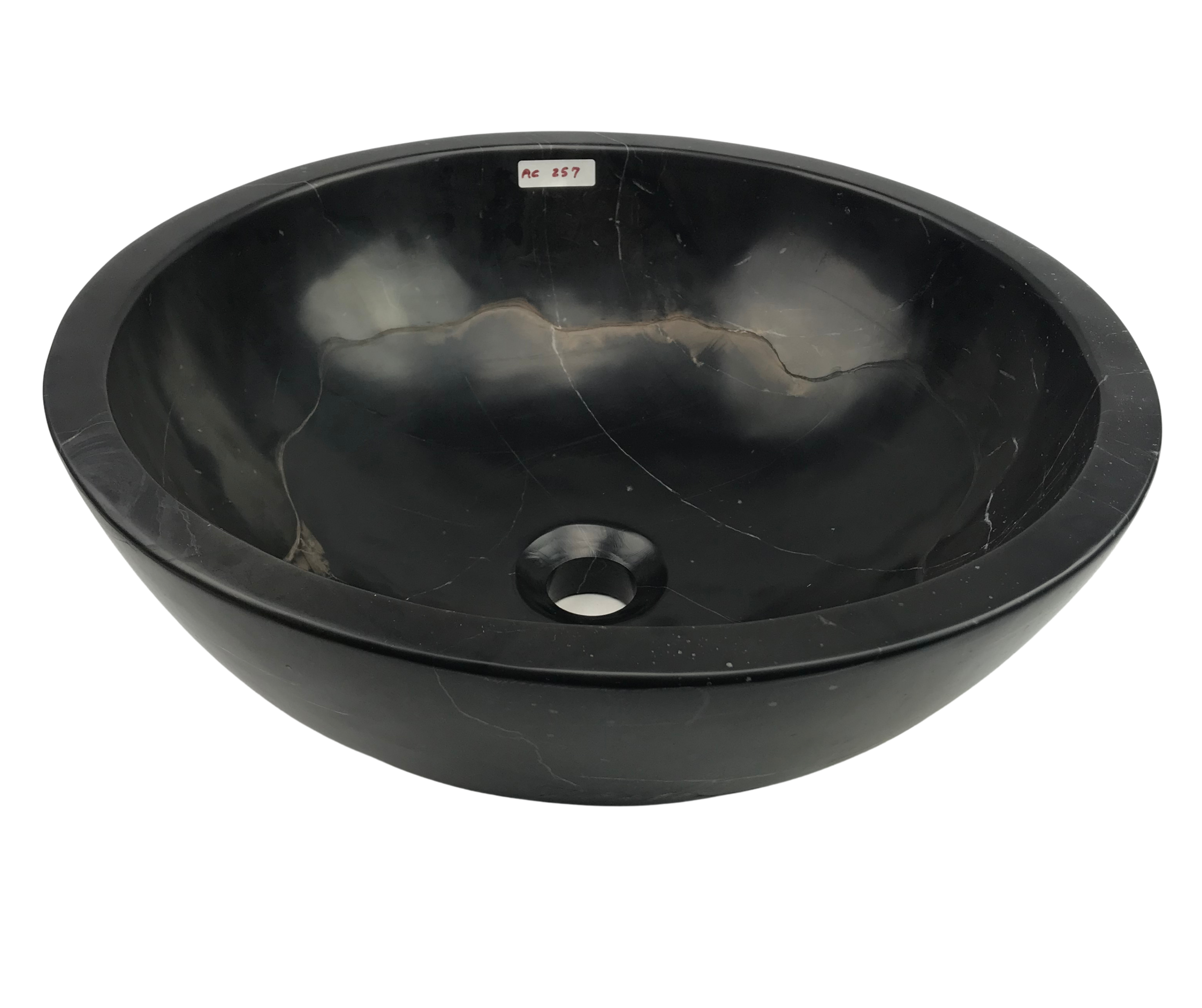 AC257 - Mármol Negro Circular - 40 x 40 x 16