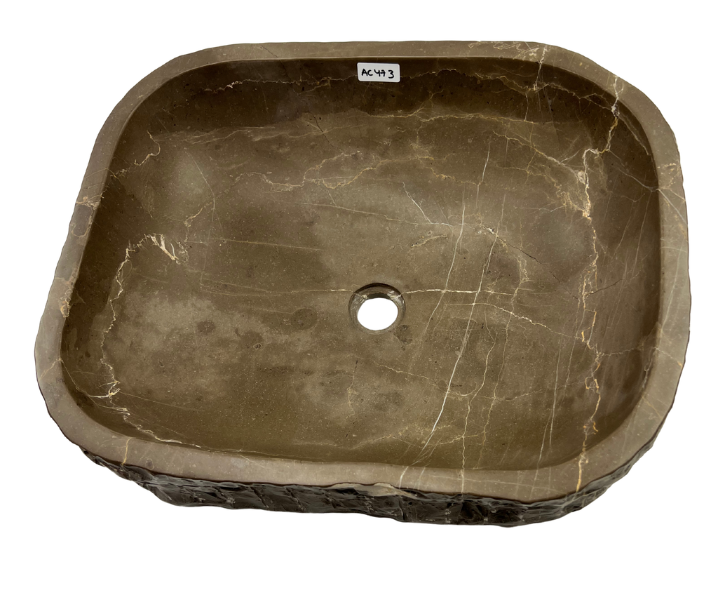 AC473 - Mármol Café Rectangular Raw - 50 x 40 x 15