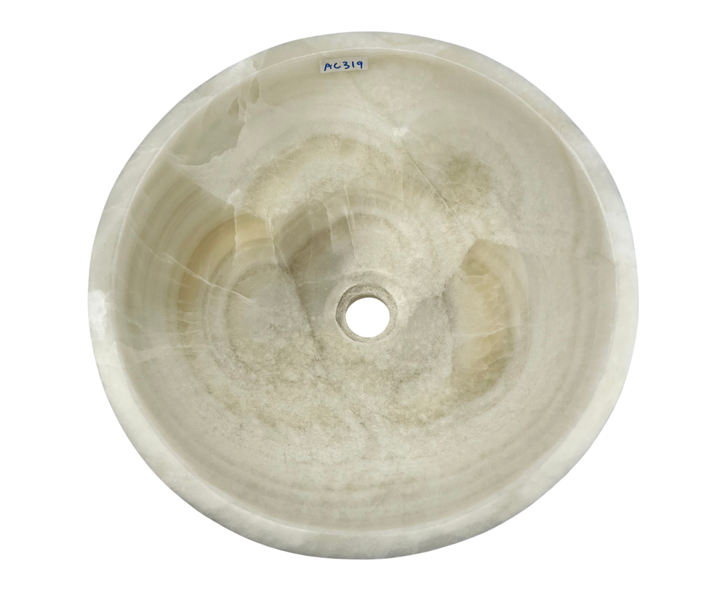 AC319 - Onix Circular Liso - 40 x 40 x 15