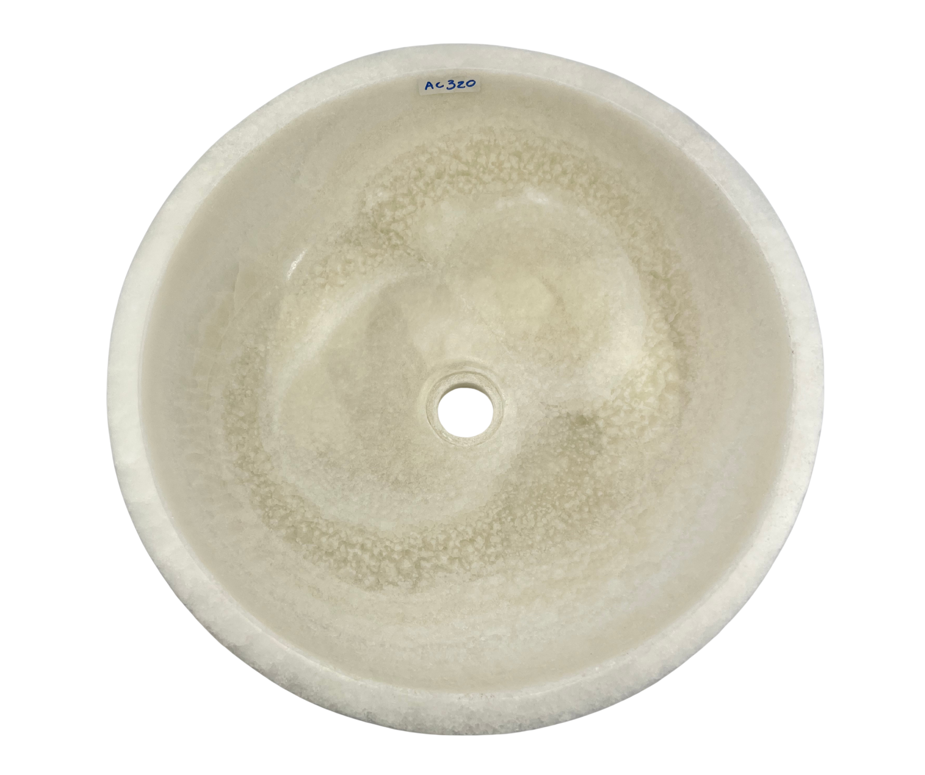 AC320 - Onix Circular Liso - 40 x 40 x 15
