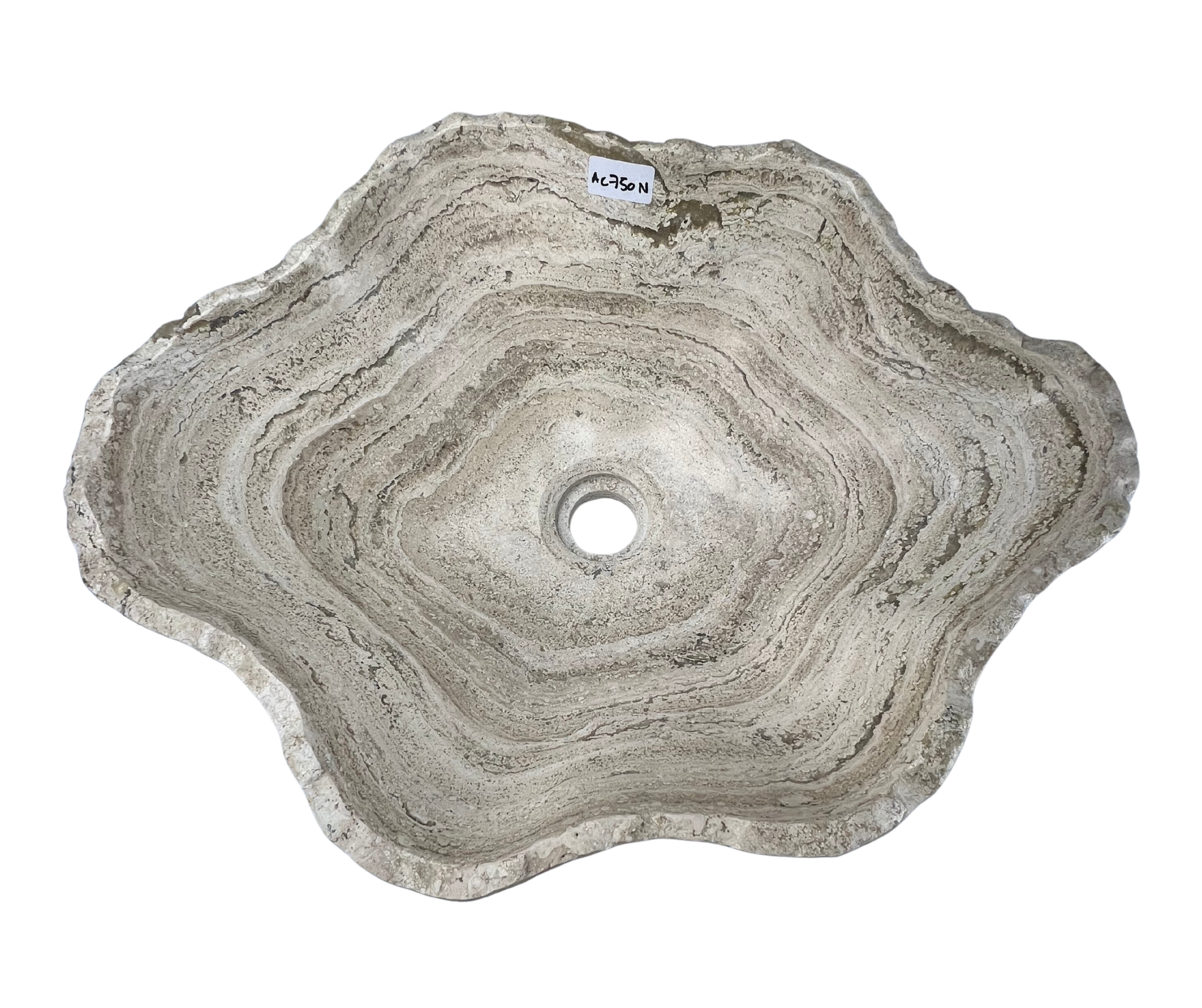 AC750N - Mármol Beige Tipo Bowl - 51 x 41 x 15