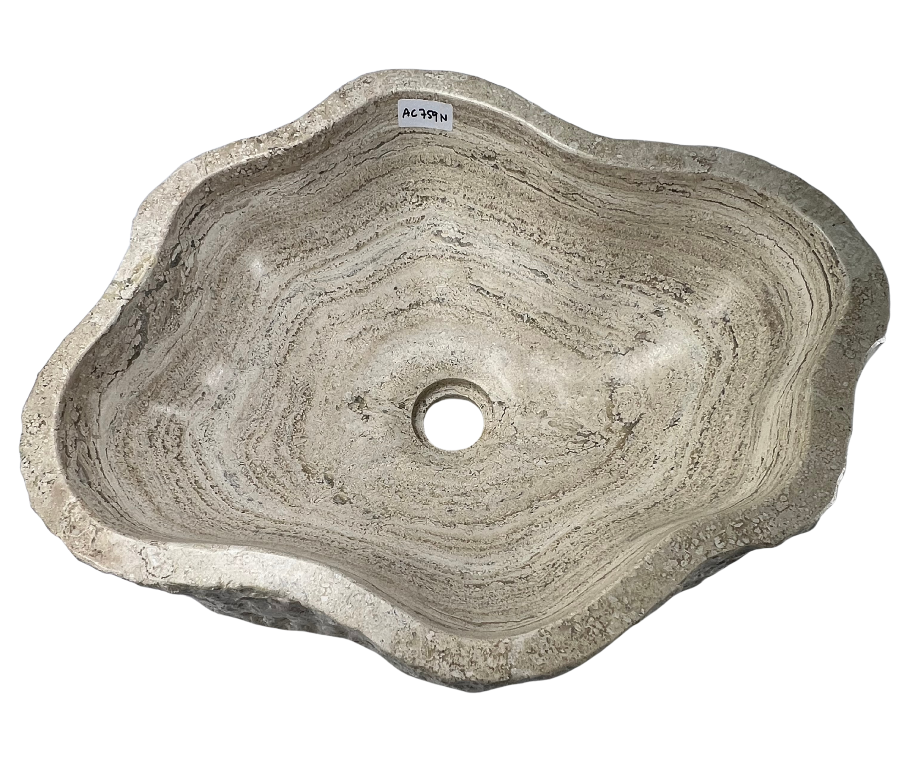 AC759N - Mármol Beige Irregular Raw - 49.5 x 40 x 16