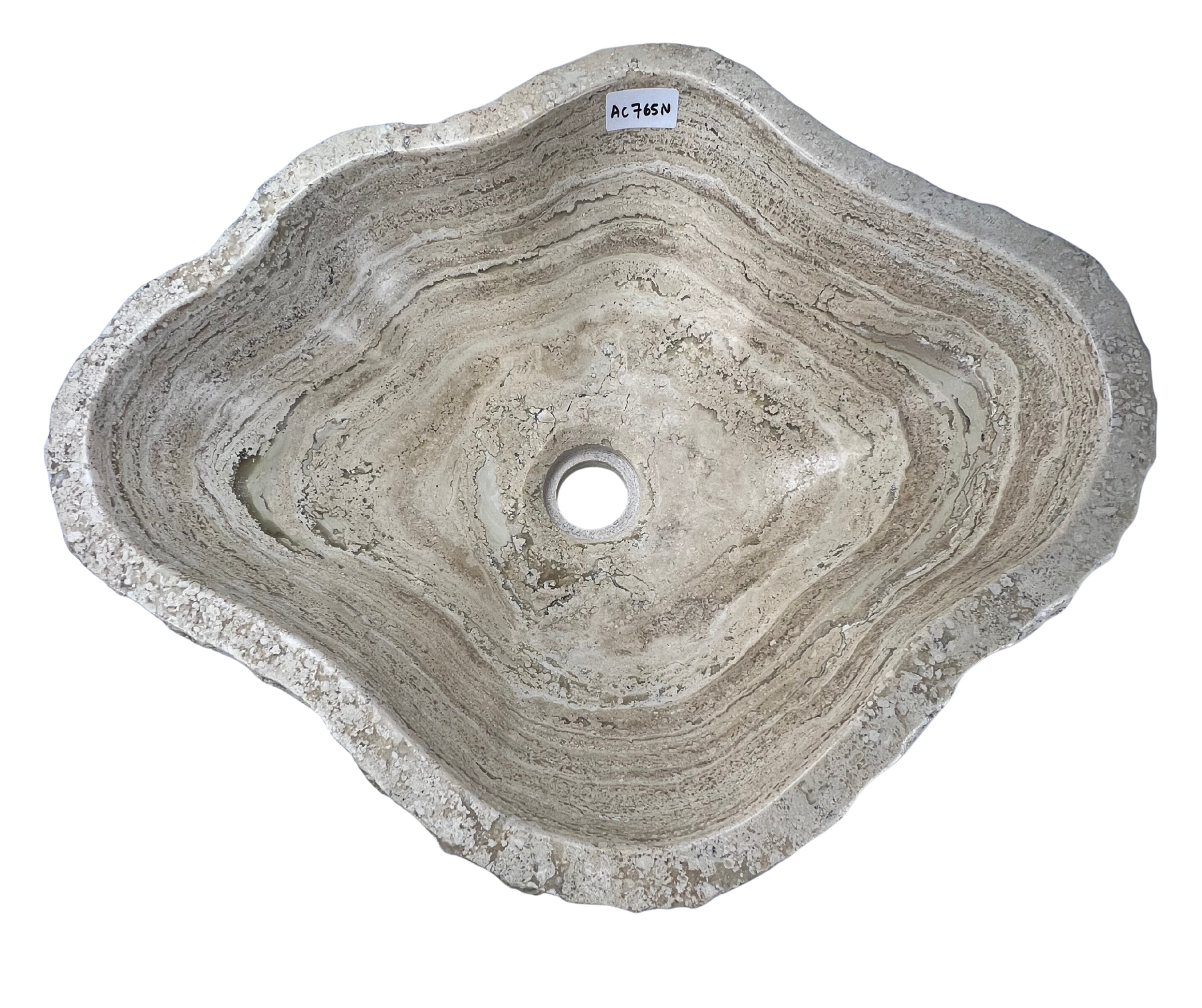 AC765N - Mármol Beige Irregular Raw - 50 x 41 x 16