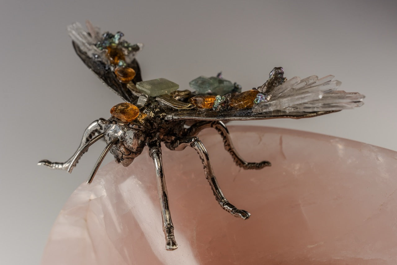 Abeja Grande Plateada - Naranja