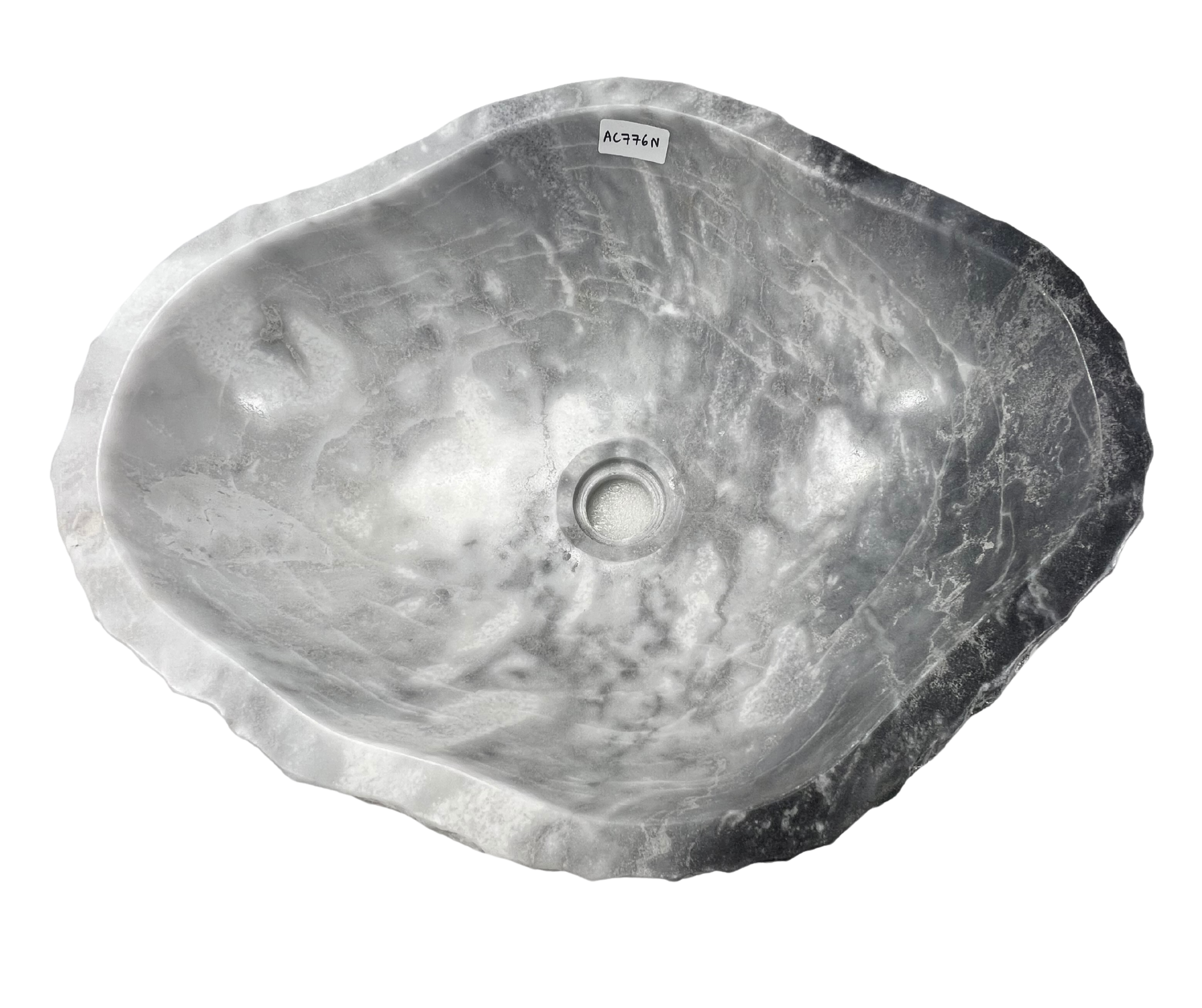AC776N - Mármol Blanco / Grisaceo Irregular Raw - 50 x 39.5 x 16