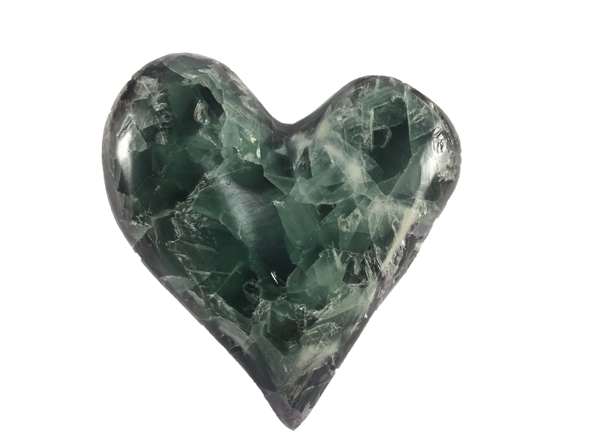 Corazón de Fluorita Verde