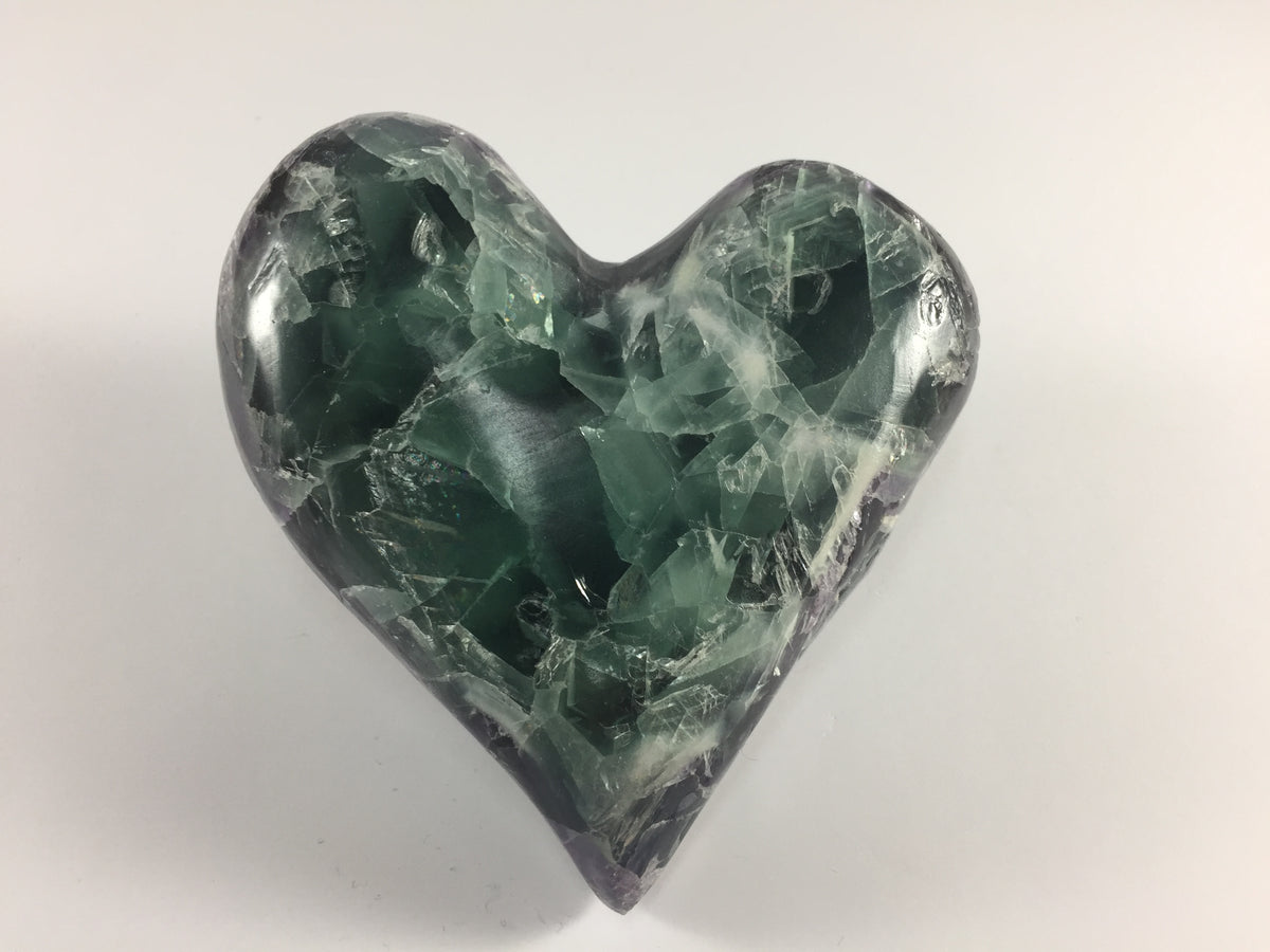 Corazón de Fluorita Verde