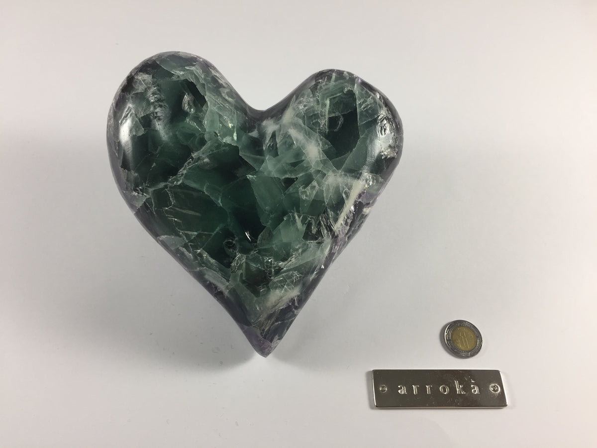 Corazón de Fluorita Verde