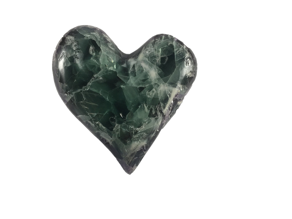 Corazón de Fluorita Verde